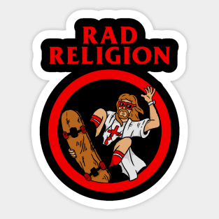 Rad Religion Jesus Skateboarding Sticker